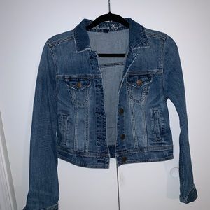 AE cropped jean jacket